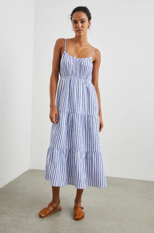 High - waisted women swimwear for a retro and flattering lookBLAKELY DRESS - ANACAPA STRIPE