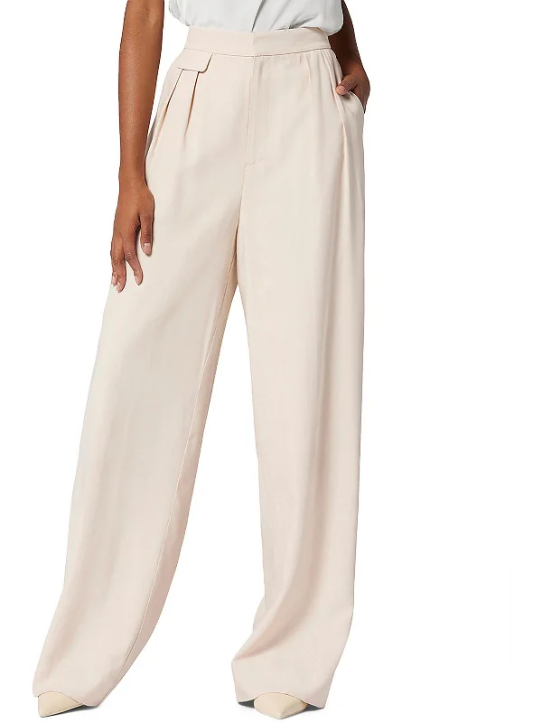 Clement Womens High Waist Pleated Trouser Pants