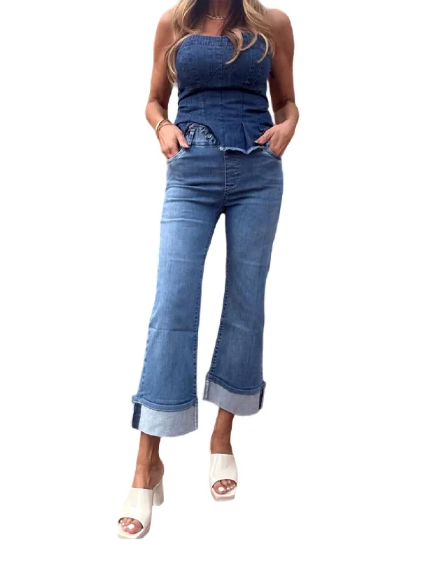 Jasmine Cropped Pants In Denim