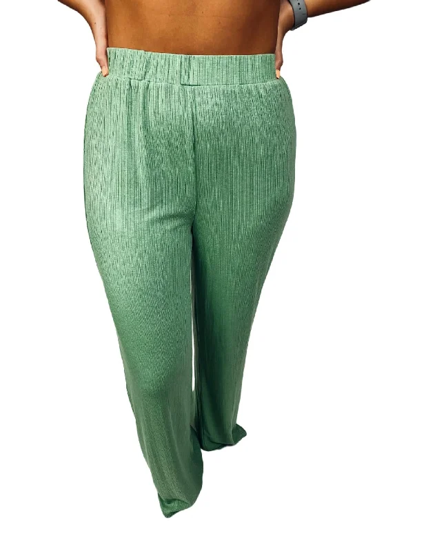 Light On Your Feet Pant In Sage Green