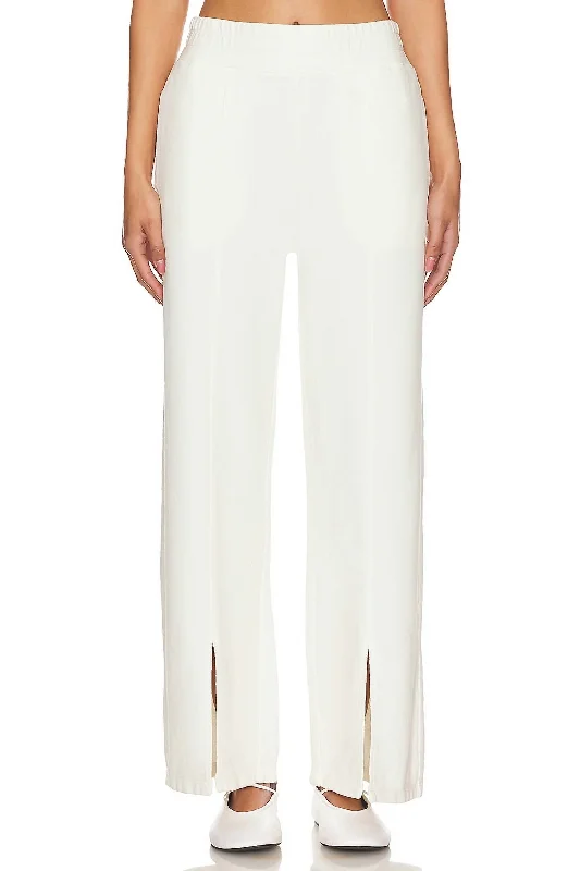 Lincoln Knit Pant In Porcelain