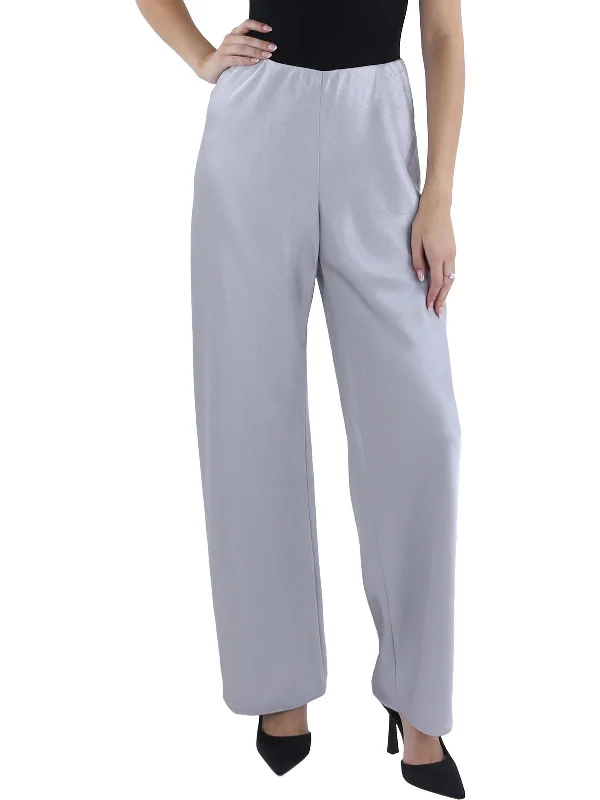 Womens High Rise Wide Leg Straight Leg Pants