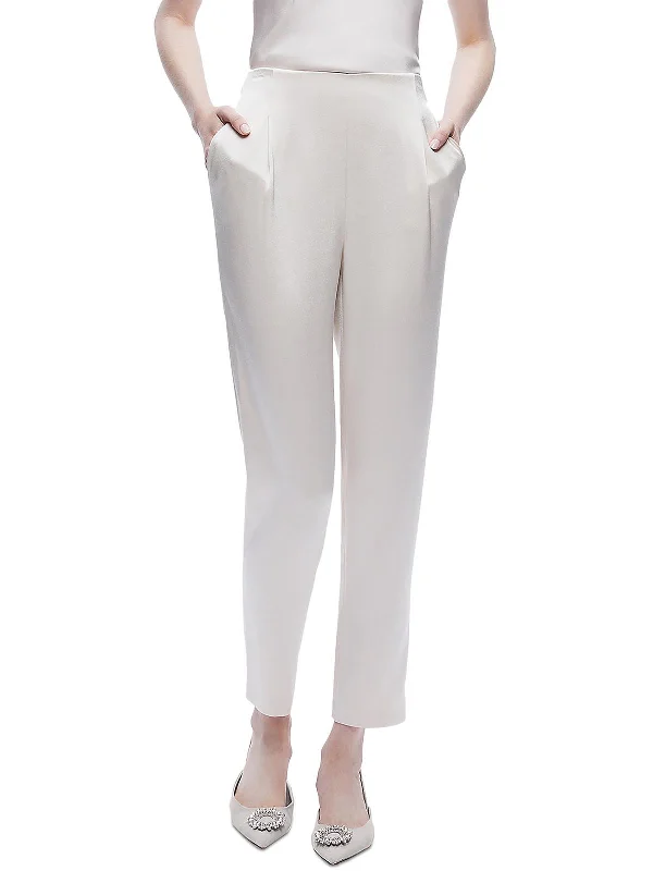 Womens Slim Zipper Straight Leg Pants