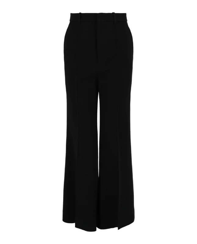 Wool Blend Wide-Leg Pants