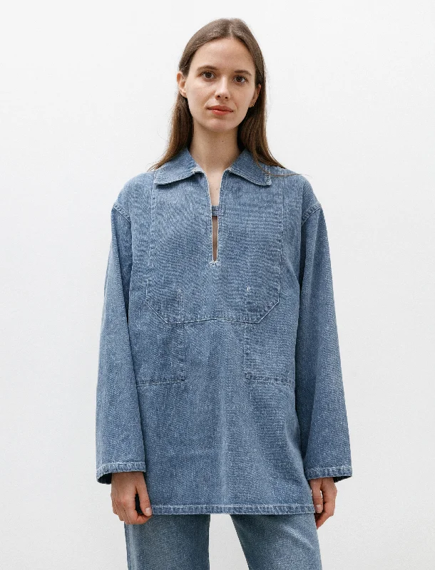 Cable - Knit Women Sweater with Intricate PatternsSelvedge Faded Light Denim Shirt