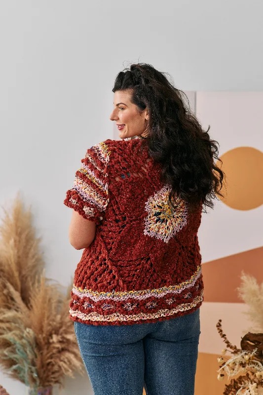 Cable - Knit Women Sweater with Intricate PatternsBotanical Cardi Pattern