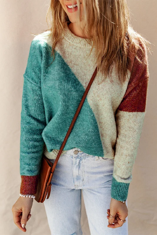 Color - Blocked Women Sweater for a Bold Fashion StatementKiera Sweater