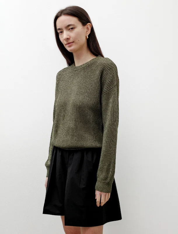 Button - Down Women Sweater for a Versatile LookWashi Paper Sweater Olive