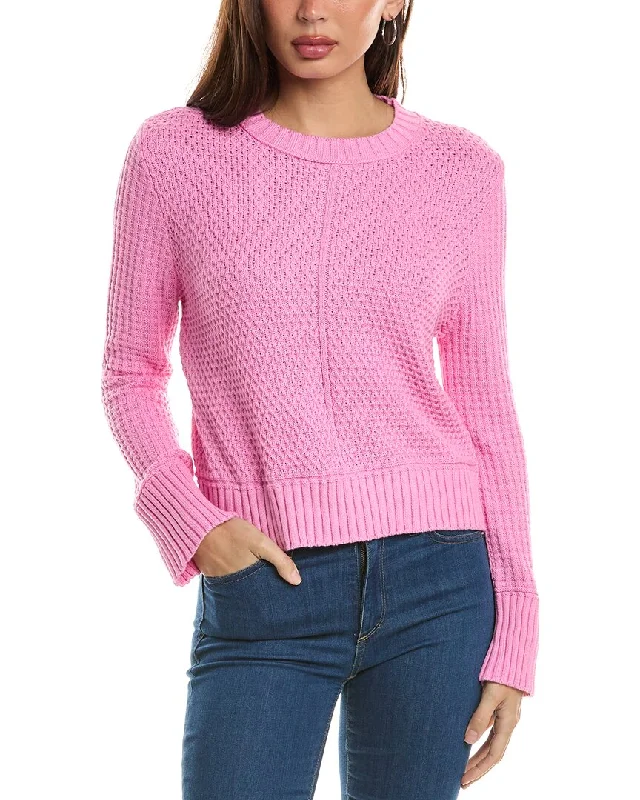 Button - Down Women Sweater for a Versatile LookHannah Rose Honeycomb Knit Cashmere-Blend Sweater