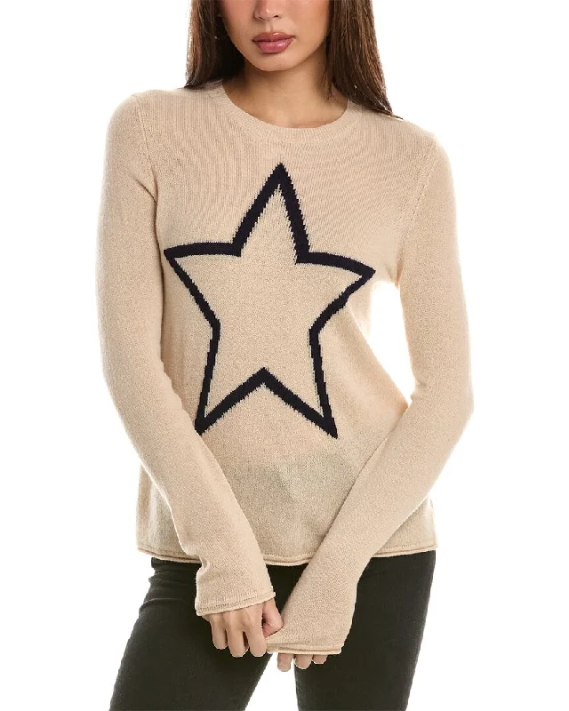 Plus - Size Women Sweater with a Flattering FitHannah Rose Star Intarsia Wool & Cashmere-Blend Sweater