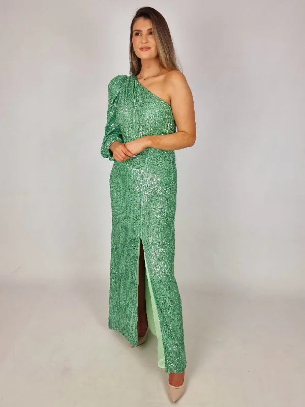 Turtleneck Women Sweater for a Classic and Elegant StyleLaura Bernal Long Mint Sequin Dress