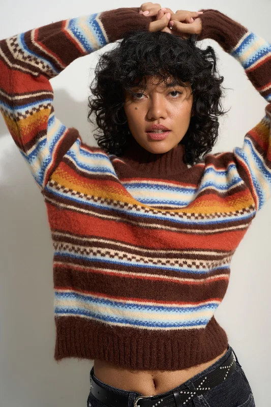 Hand - Knitted Women Sweater with Artisanal CharmLora Turtleneck