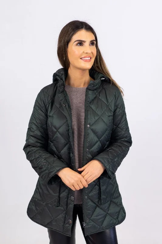 Color - Blocked Women Sweater for a Bold Fashion StatementMd'M Dark Ceder Quilted Parka