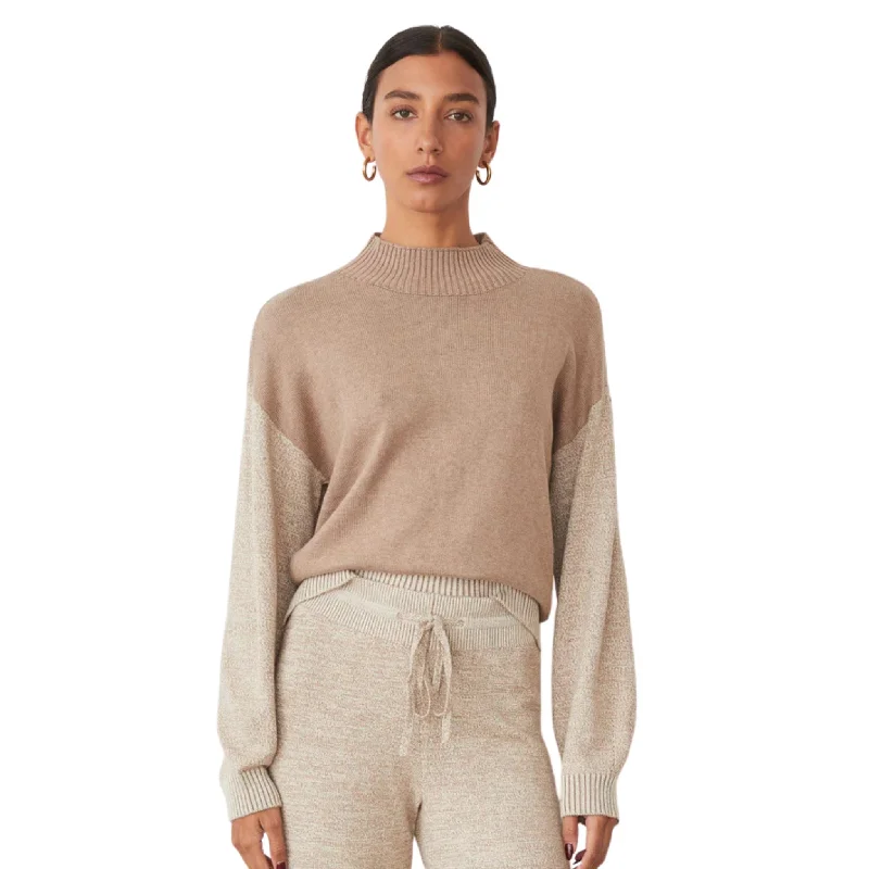 Striped Women Sweater with a Timeless PatternMonrow - Cashmere Funnel