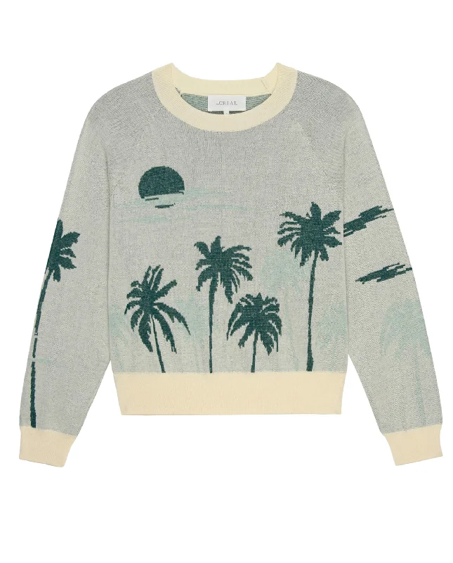 Plus - Size Women Sweater with a Flattering FitThe Palm Pullover. -- Sea Green