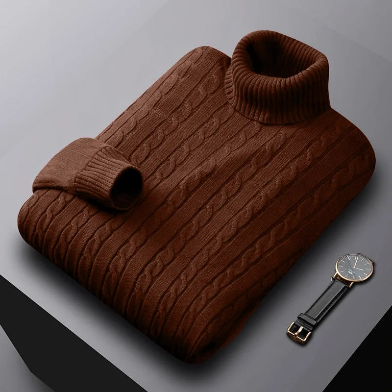 Mock - Neck Women Sweater for a Modern TwistTurtle Neck  Plain Color Men Sweaters