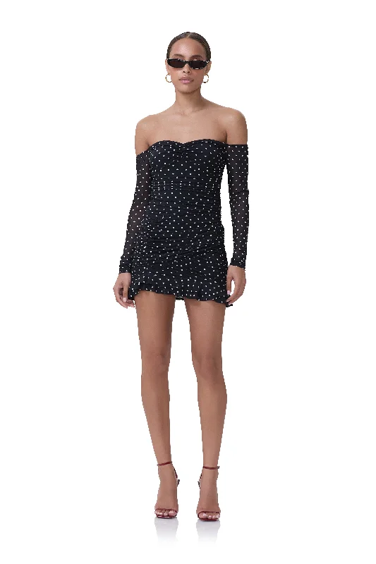 Lace - Embellished Women Dress for an Elegant and Sophisticated AppearanceAdrian Dress - Noir Dot