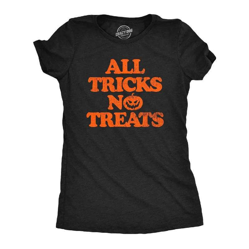 Crop Top Women T Shirt to Pair with High - Waisted BottomsAll Tricks No Treats Women's T Shirt