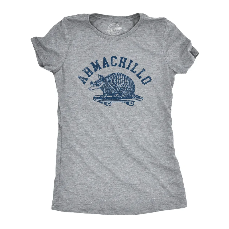 Distressed Women T Shirt with a Laid - Back AestheticArmachillo Women's T Shirt