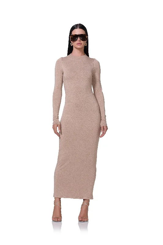 Mini Women Dress with a Short Hem for a Young and Trendy StyleJuniper Dress - Heather Taupe