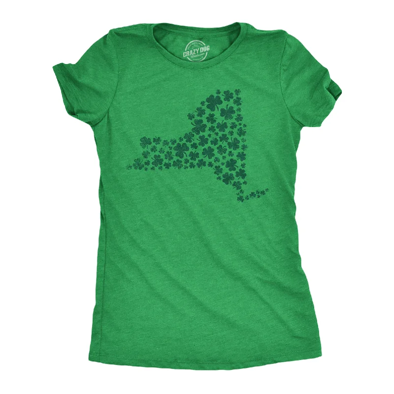 Pocketed Women T Shirt for Added FunctionalityNew York State Clovers Women's T Shirt