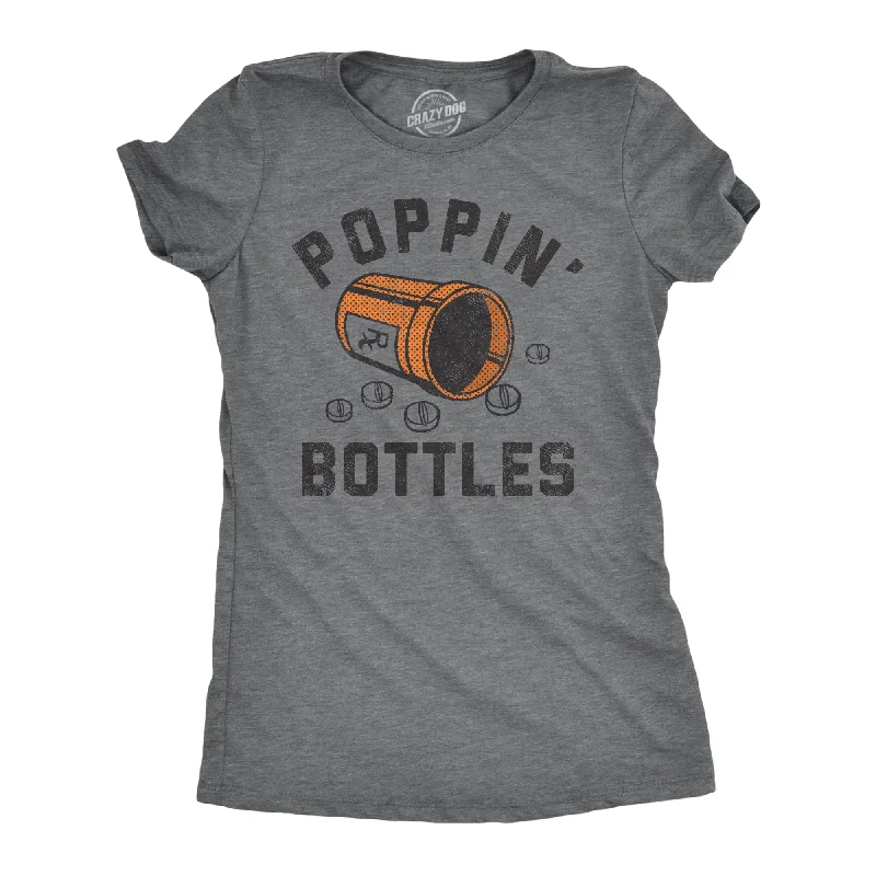 Crop Top Women T Shirt to Pair with High - Waisted BottomsPoppin Bottles Women's T Shirt