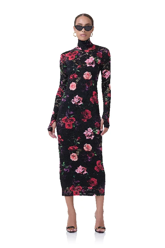 Sheath Women Dress with a Tailored Fit for a Professional LookShailene Crochet Lace Dress - Mixed Rose