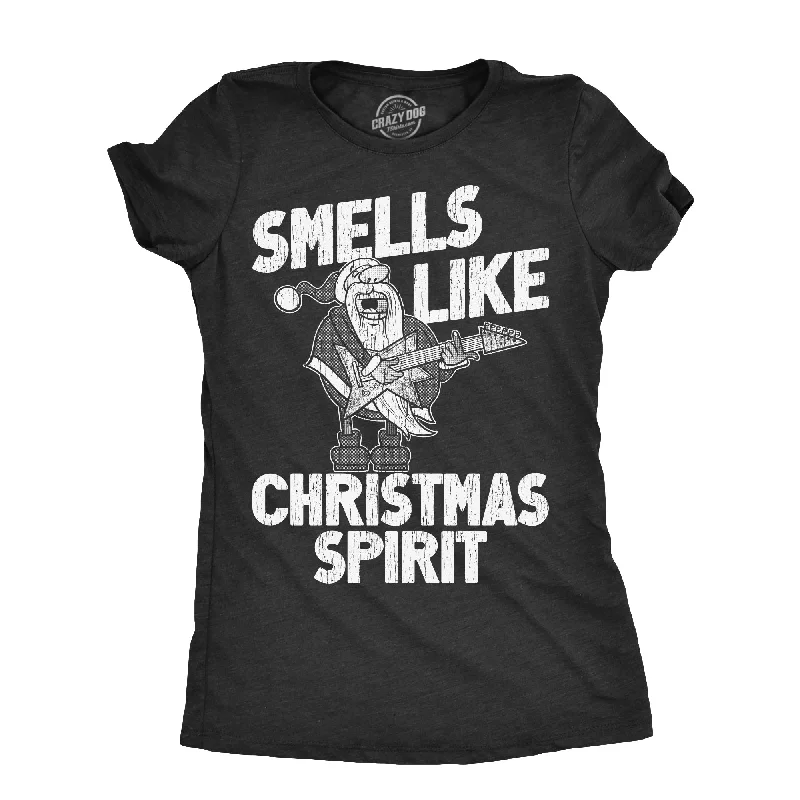 Ringer T Shirt Women with Retro - Inspired StripesSmells Like Christmas Spirit Women's T Shirt