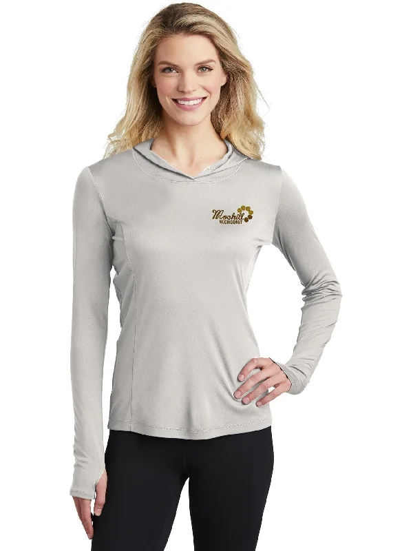 Pocketed Women T Shirt for Added FunctionalitySport-Tek Ladies Posicharge Competitor Hooded Pullover