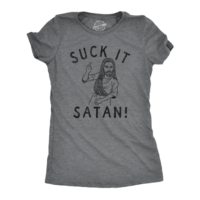 Crew Neck Women T Shirt with a Timeless DesignSuck It Satan Women's T Shirt