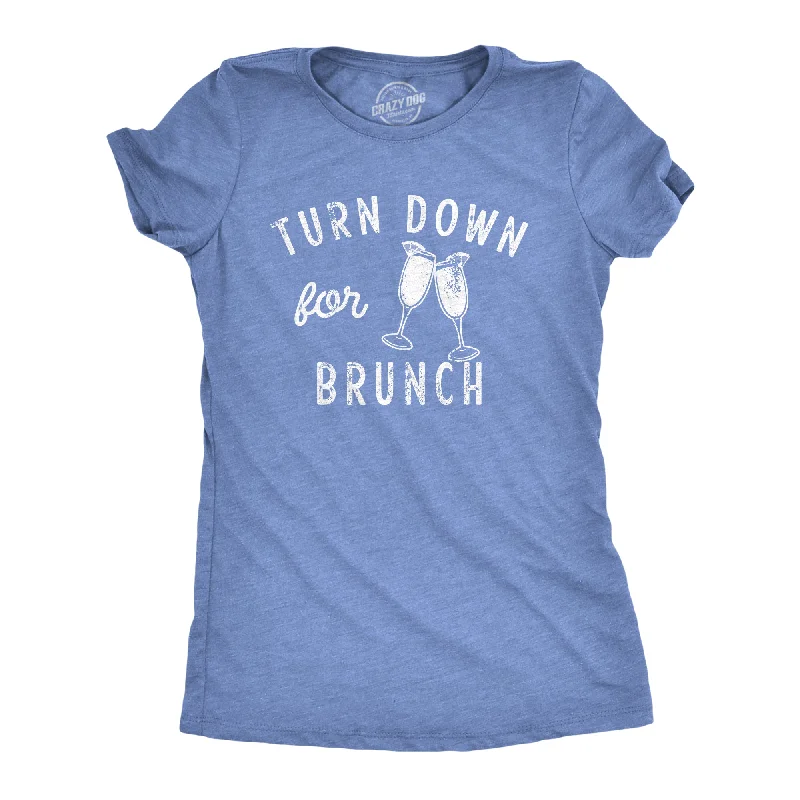 Sequined Women T Shirt for a Sparkly Night OutTurn Down For Brunch Women's T Shirt