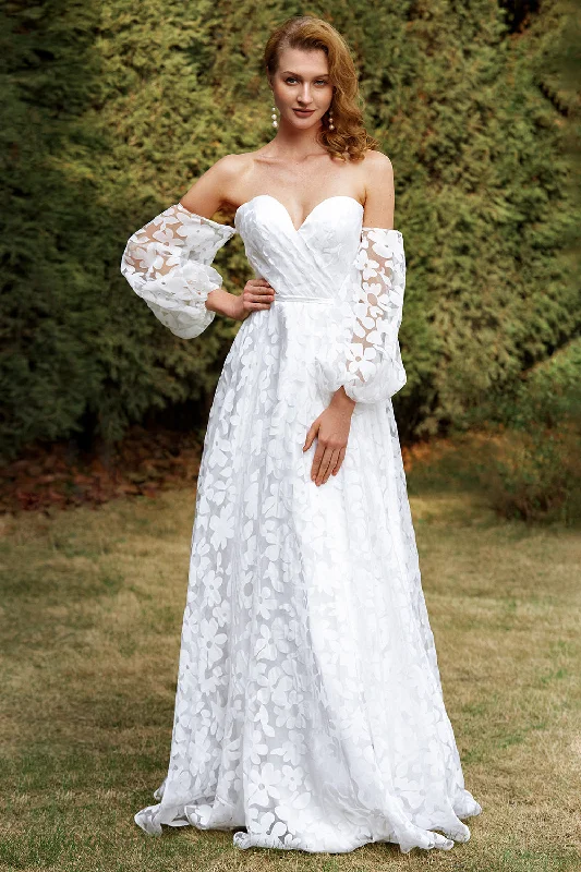 Halter Neck Women Dress to Show Off the Shoulders and NecklineWhite Organza Off Shoulder Wedding Dress