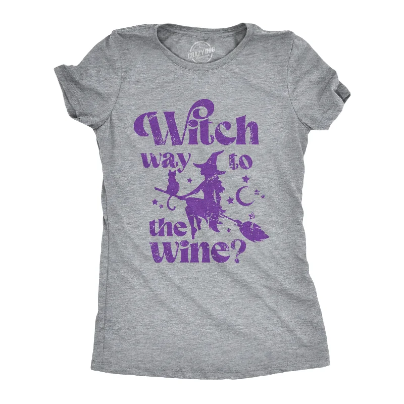 Muscle Women T Shirt for a Sporty and Casual LookWitch Way To The Wine Women's T Shirt