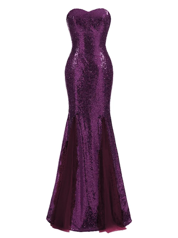 Empire Waist Women Dress to Accentuate the Bust and Conceal the Waist1930s Vintage Sequin Strapless Dress