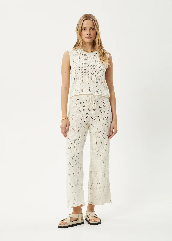 AFENDS Womens Saint - Knit Pants - White