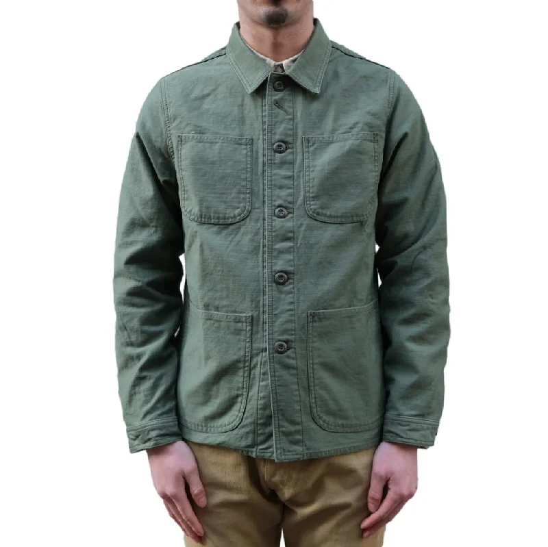 Japan Blue Back Satin Military Coverall