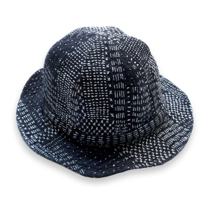 Japan Blue Indigo Boro Sashiko Bucket Hat