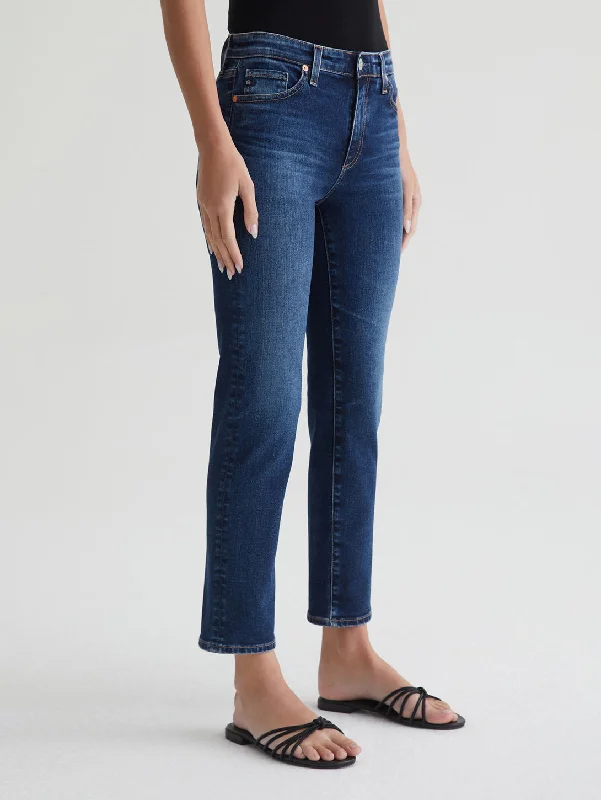 Mari Mid Rise Crop Straight Jean - Havana