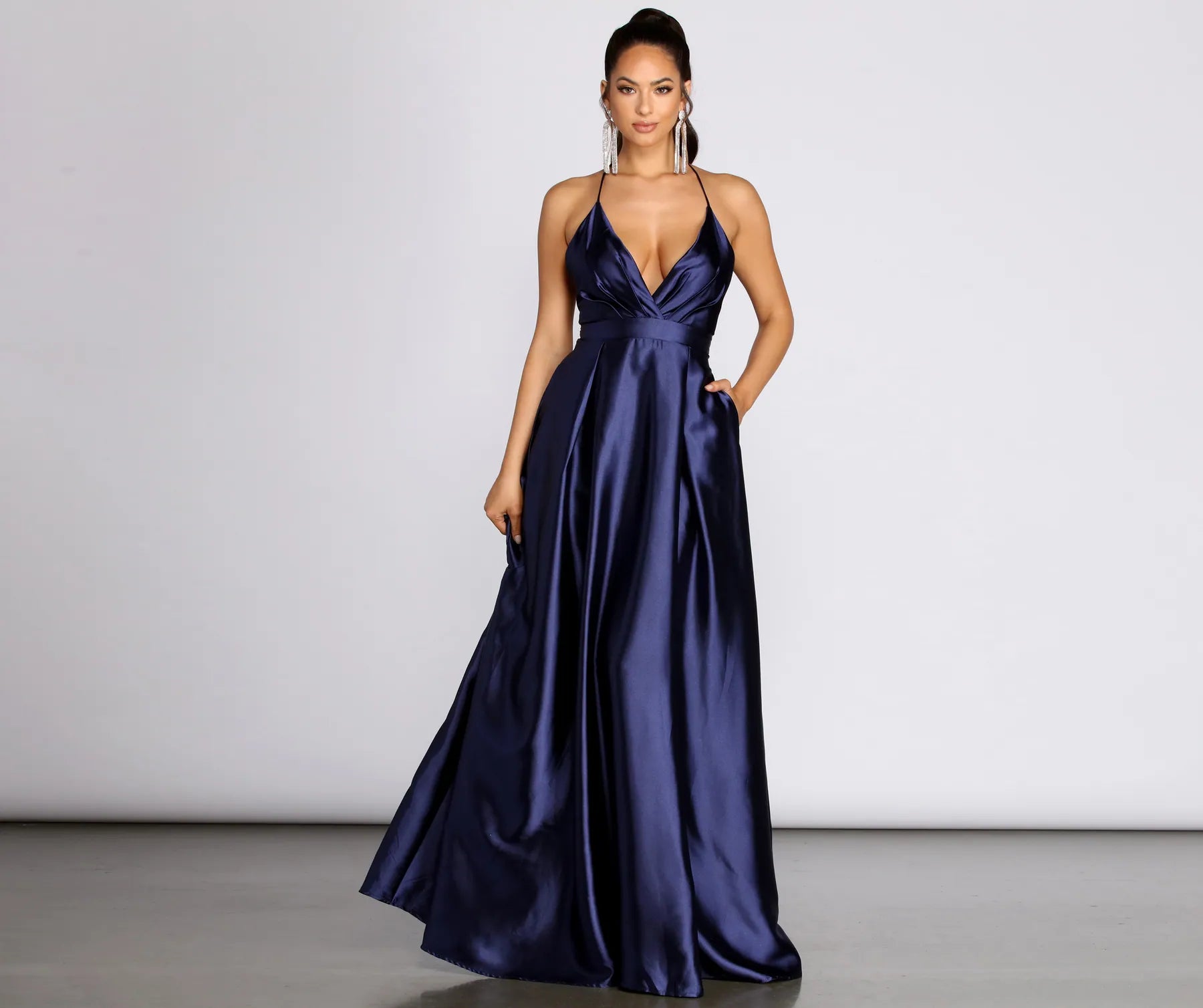 Strapless Women Dress with a Built - in Bra for Comfort and SupportAudrey Satin A-Line Dress