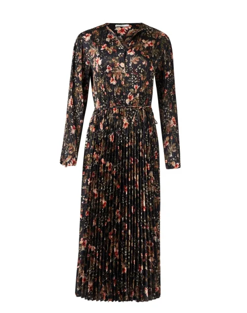 Lace - Embellished Women Dress for an Elegant and Sophisticated AppearanceMulti Print Pleated Shirt Dress