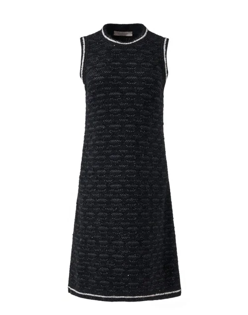 Mermaid - Style Women Dress with a Fitted Silhouette for Special OccasionsBlack and White Tweed Dress