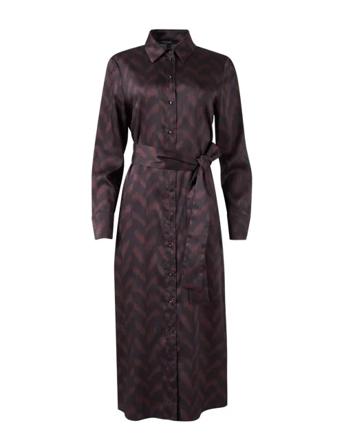 Sheath Women Dress with a Tailored Fit for a Professional LookMulti Chevron Print Shirt Dress