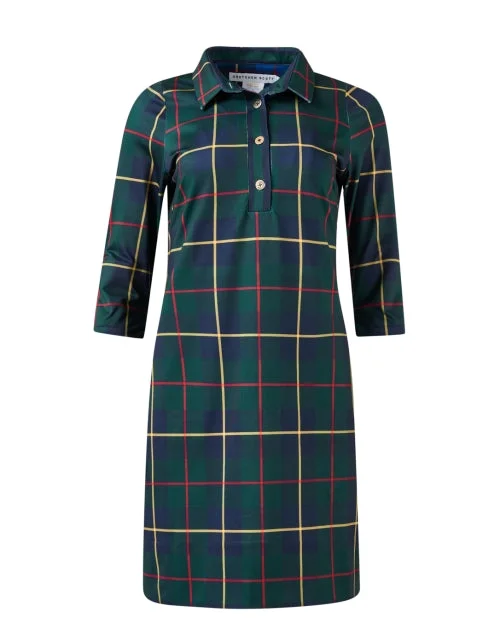 Lace - Embellished Women Dress for an Elegant and Sophisticated AppearanceGreen Plaid Jersey Shirt Dress