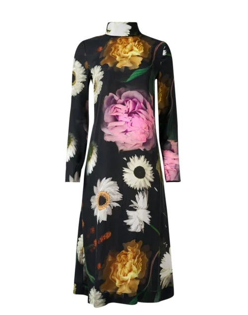 Pleated Women Dress with a Timeless and Elegant TextureMillie Multi Floral Print Dress