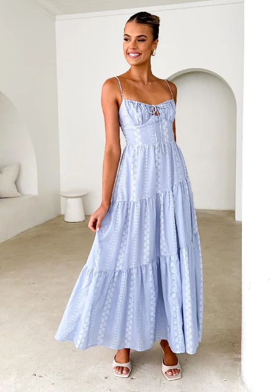 Empire Waist Women Dress to Accentuate the Bust and Conceal the WaistNashville Maxi Dress - Periwinkle