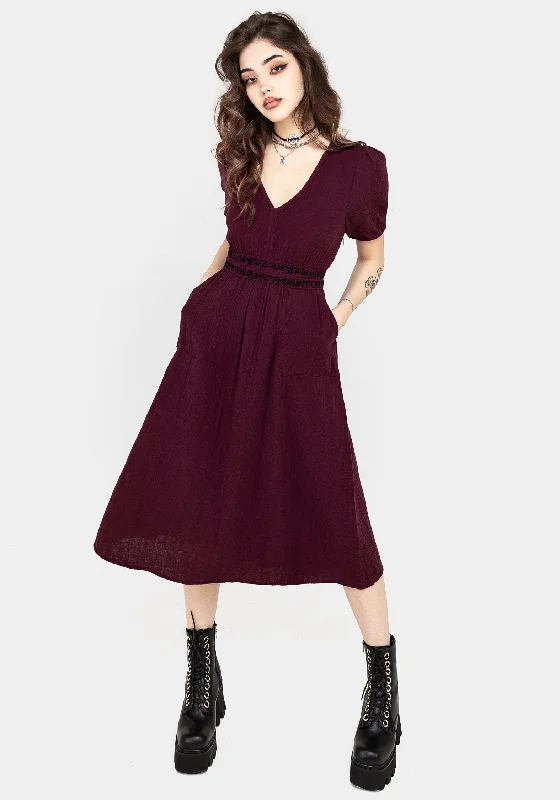 Sheath Women Dress with a Tailored Fit for a Professional LookPoultice Embroidered Cotton Midi Dress