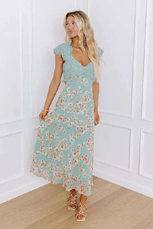 Ball Gown Women Dress with a Full Skirt for a Princess - like LookPrimrose Path Floral Maxi Dress in Pear