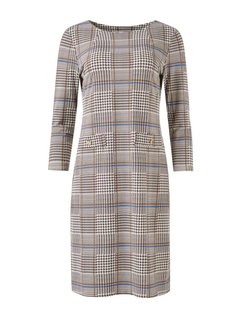 Long - Sleeve Women Dress in Velvet for a Luxurious Winter LookSabine Plaid Print Dress