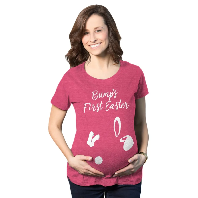 Sleeveless Women T Shirt for Summer ComfortBumps First Easter Maternity T Shirt