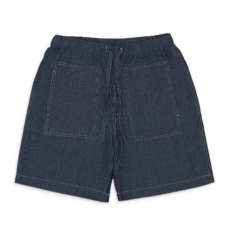 CALLIPYGIAN DENIM INDIGO SHORTS